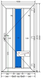 AT-02-BD-Plastové vchodové dveře 103x203cm-BÍLÁ-DEKOR