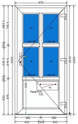 AT-15-BD-Plastové vchodové dveře 97x203cm-BÍLÁ-DEKOR