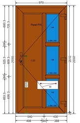 AT-10-DD-Plastové vchodové dveře 97x203cm-DEKOR-DEKOR 